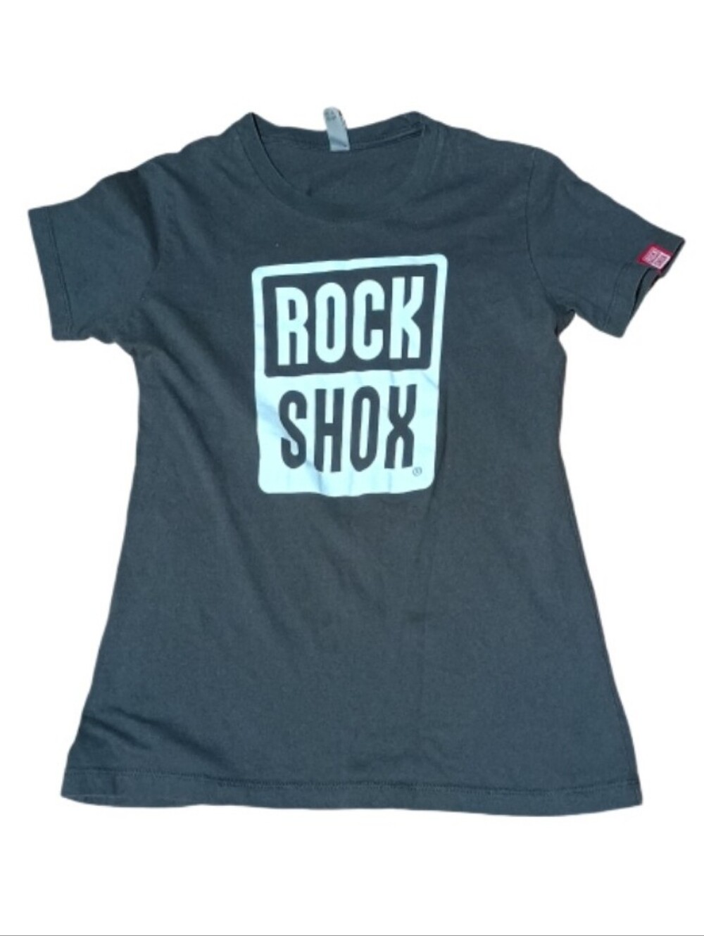 Next Level Apparel Black Tee with Light Blue RockShox Logo